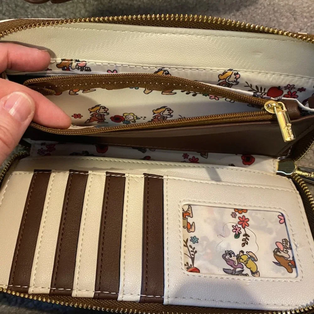 Loungefly Backpack and Matching Wallet SET Snow White and the Seven Dwarves EUC - Picture 5 of 5